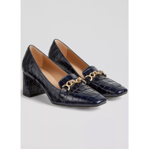 LK Bennett Johanna Croc Effect Trim Block Loafer